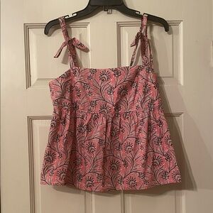 J Crew—Floral Pink Women's Top—Size 8